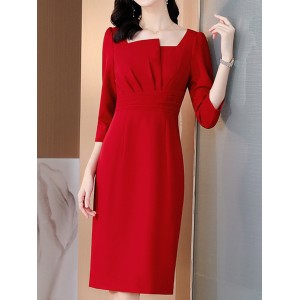 women's red skirt HF0220-01-04