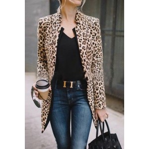 women's leopard print fashion casual jacket HE1607-04-02